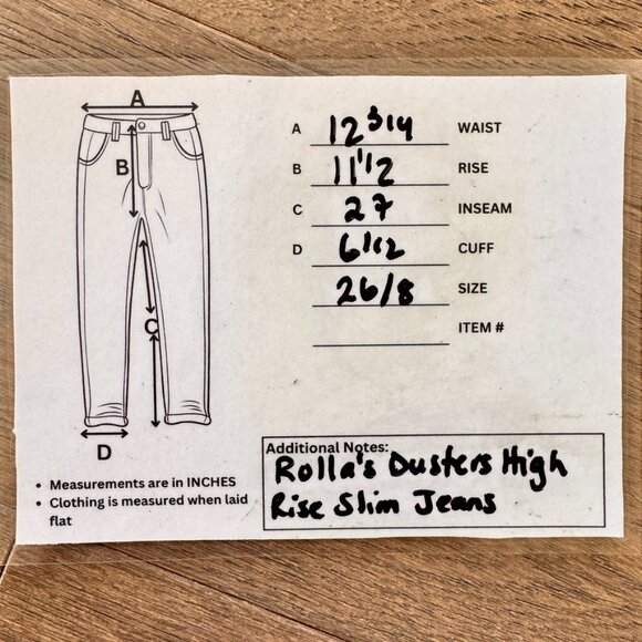 Rolla's Dusters High Rise Slim Jeans - Picture 11 of 11